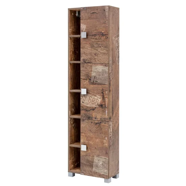 Design Bad Hochschrank Mit 6 Regalfächern – Arolina 1