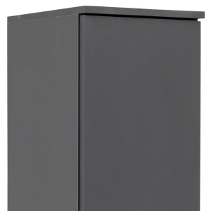 Dunkelgrauer Bad Hochschrank Mit Metallgriffen – Ostiena 16