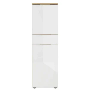 Eleganter Badschrank In Weiß Glasbeschichtet – Brandon 10