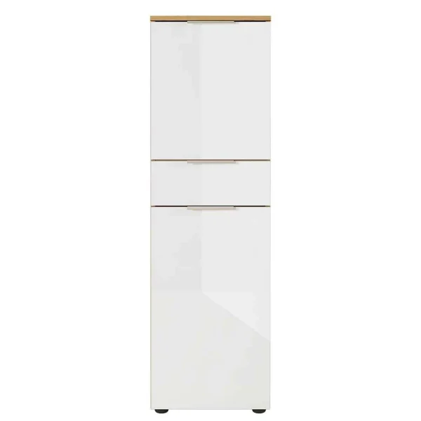 Eleganter Badschrank In Weiß Glasbeschichtet – Brandon 3