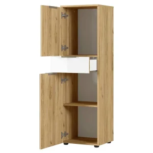 Eleganter Badschrank In Weiß Glasbeschichtet – Brandon 12