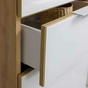 Eleganter Badschrank In Weiß Glasbeschichtet – Brandon 18