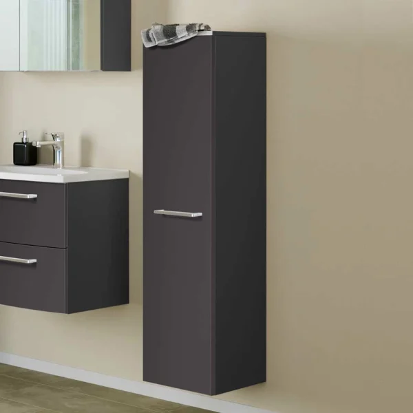 Grauer Badezimmer Schrank Mit 130cm Höhe – Veys 3