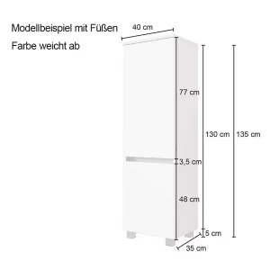 Grauer Badschrank 40x135x35 Cm – Cathyl 15