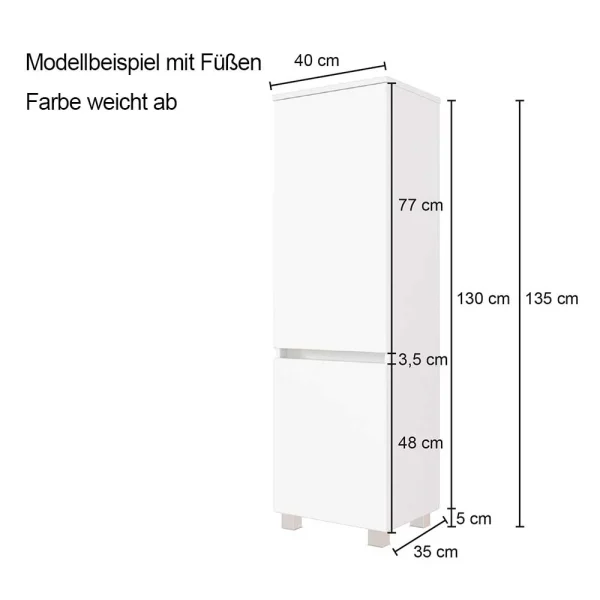 Grauer Badschrank 40x135x35 Cm – Cathyl 6