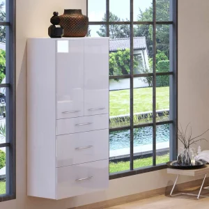 Hängender Badschrank Datara In Hochglanz Weiß 10