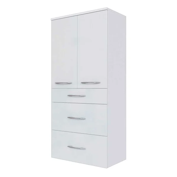 Hängender Badschrank Datara In Hochglanz Weiß 1