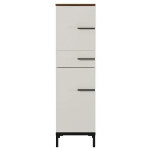 Halbhoher Badschrank In Hellgrau – Dolida 10