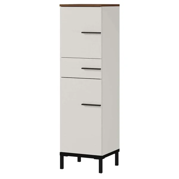 Halbhoher Badschrank In Hellgrau – Dolida 1