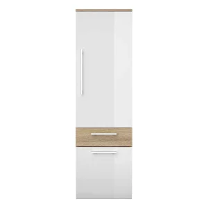 Hochglanz Badezimmer Hochschrank Trahova 1-türig Schublade Klappe 10