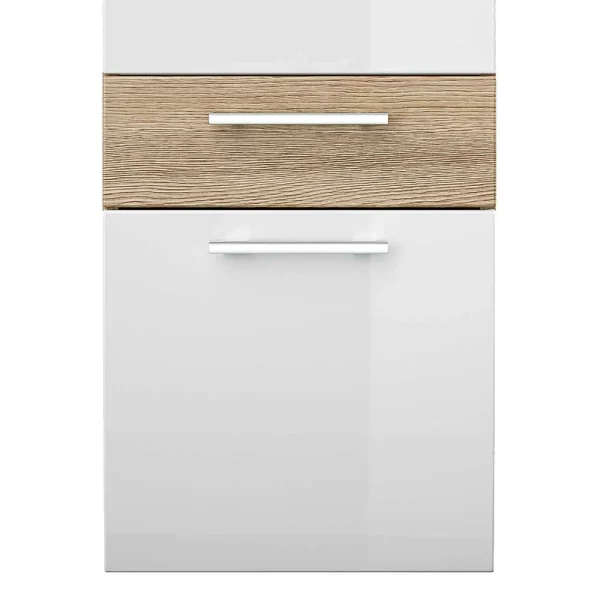 Hochglanz Badezimmer Hochschrank Trahova 1-türig Schublade Klappe 4