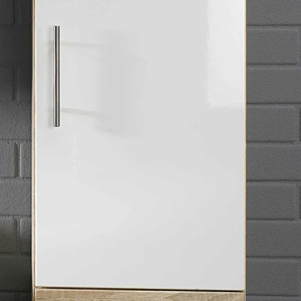 Hochglanz Badezimmer Hochschrank Trahova 1-türig Schublade Klappe 5