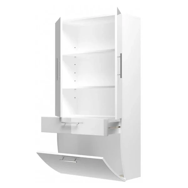 Hochglanz Badschrank Klaudios Mit Doppeltür Schublade Klappe 6
