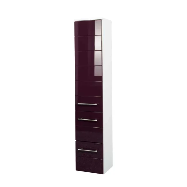 Hochschrank Laydia In Aubergine Hochglanz 1