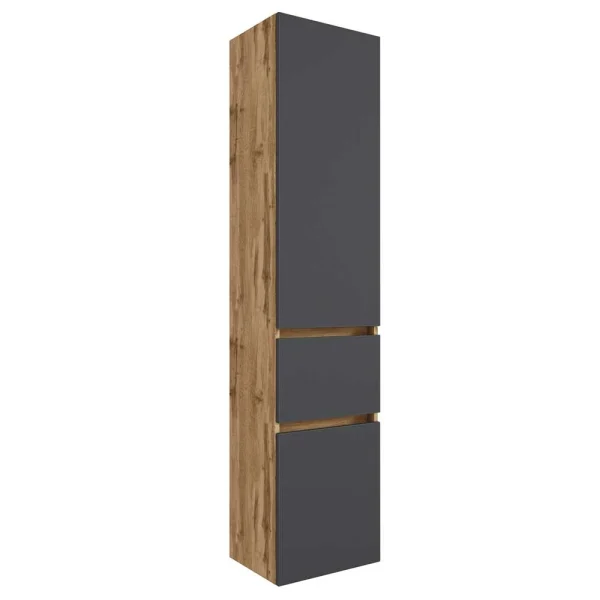 Hoher Badezimmer Seitenschrank Zweifarbig – Athrin 3