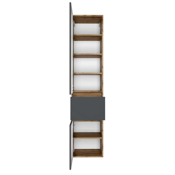 Hoher Badezimmer Seitenschrank Zweifarbig – Athrin 4