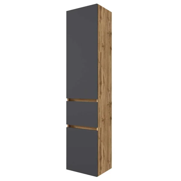 Hoher Badezimmer Seitenschrank Zweifarbig – Athrin 1