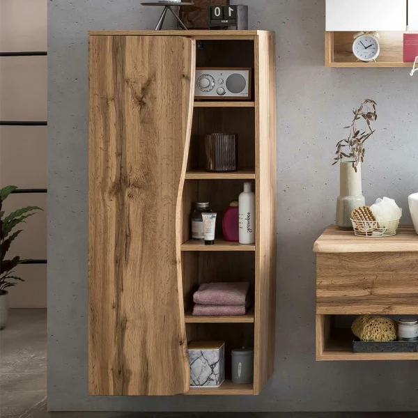 Holzoptik Badezimmerschrank Mit Baumkante – Tofias 3