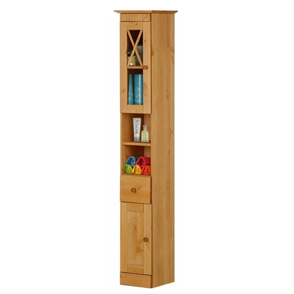 Landhaus Badschrank Aus Kiefer Gebeizt Geölt – Garecio 3