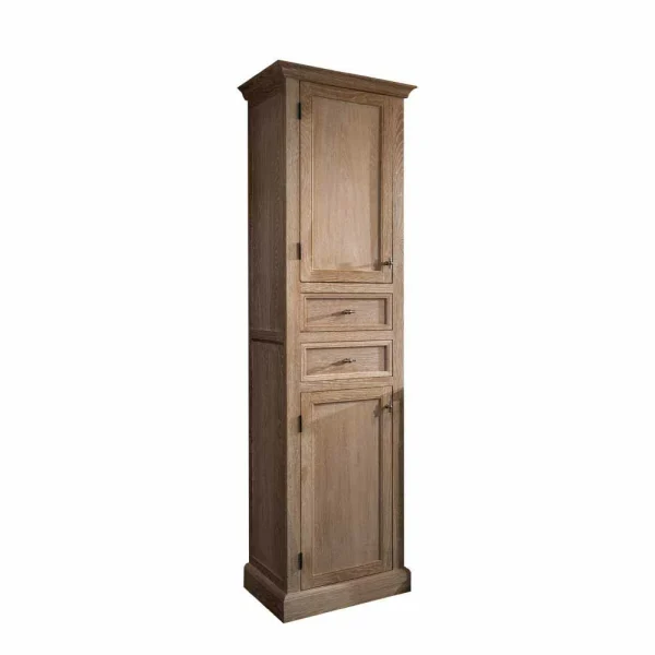 Landhausstil-Hochschrank Vish In Eiche Bianco 3