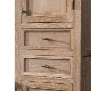 Landhausstil-Hochschrank Vish In Eiche Bianco 13