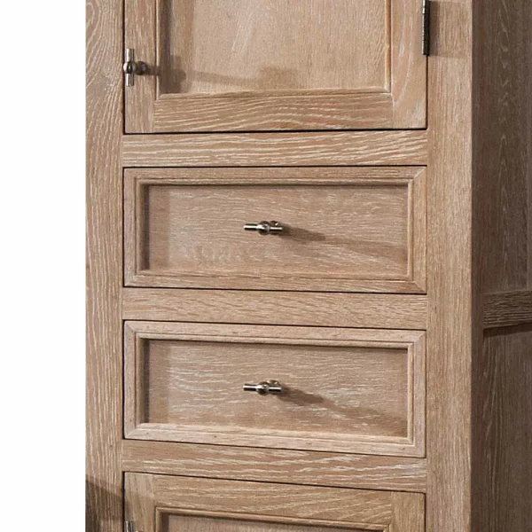 Landhausstil-Hochschrank Vish In Eiche Bianco 5