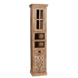 Massivholz Bad Hochschrank In White Wash – Runiasa 10