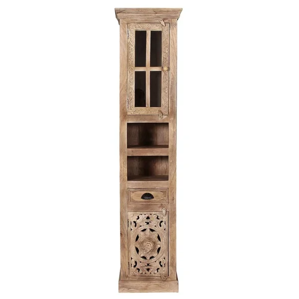 Massivholz Bad Hochschrank In White Wash – Runiasa 4