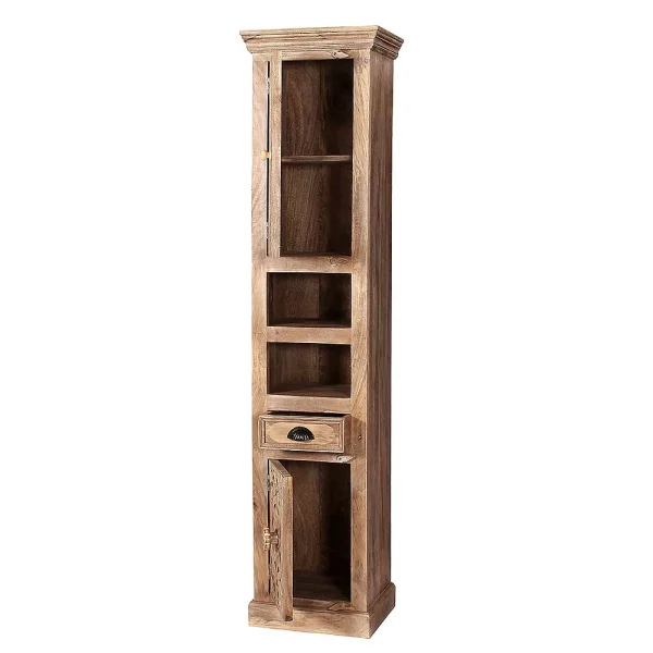 Massivholz Bad Hochschrank In White Wash – Runiasa 5