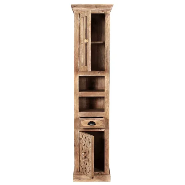 Massivholz Bad Hochschrank In White Wash – Runiasa 6