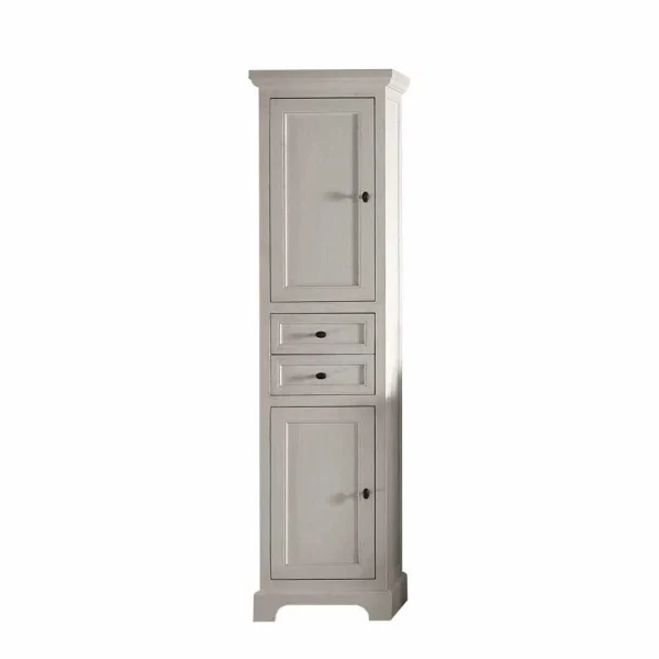 Massivholz Badschrank In Weiß Soilhull Aus Eiche 1