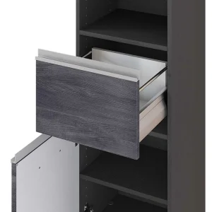 Moderner Bad Hochschrank In Eiche Grau – Nitusa 18