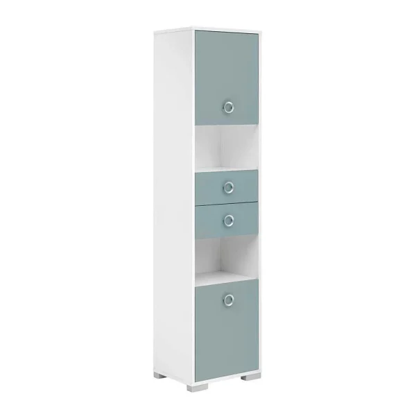 Moderner Bad Hochschrank In Hellem Blau – Greina 4