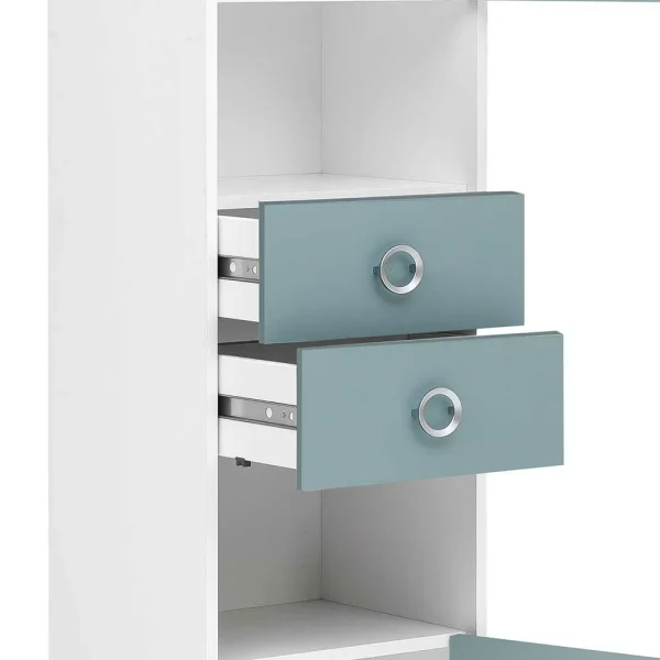 Moderner Bad Hochschrank In Hellem Blau – Greina 7