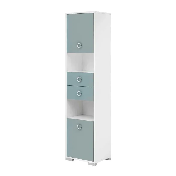 Moderner Bad Hochschrank In Hellem Blau – Greina 1
