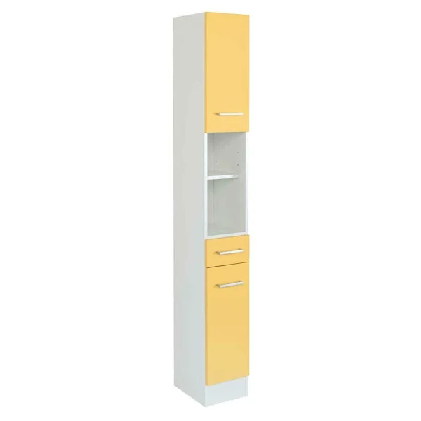 Moderner Badezimmer Hochschrank In Gelb – Envilia 3