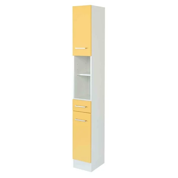 Moderner Badezimmer Hochschrank In Gelb – Envilia 1