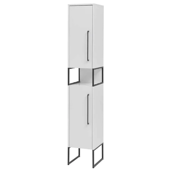 Moderner Badhochschrank In Weiß & Anthrazit – Ismilav 1