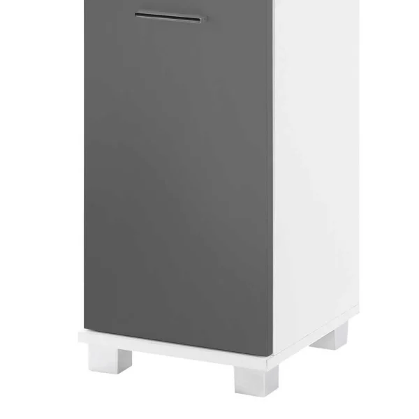 Stauraum Badschrank In Weiß Grau – Mirista 5
