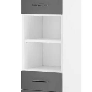 Stauraum Badschrank In Weiß Grau – Mirista 16