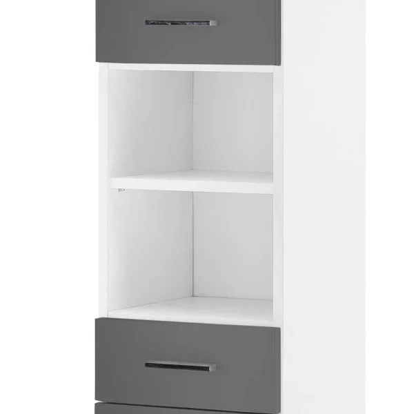 Stauraum Badschrank In Weiß Grau – Mirista 6