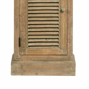 Teilmassiver Badschrank In Kiefer Antik Harrosands Mit Lamellen Front 11