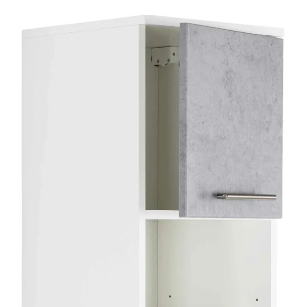 Wand Badschrank In Hellem Beton Grau Dekor – Rinessa II 7