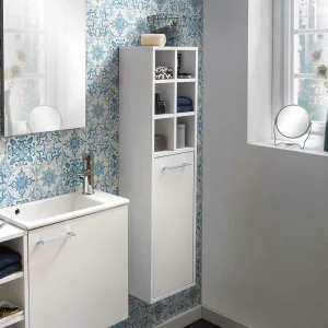 Weißer Bad Hängeschrank 31x116x22 Cm – Ulviza 18