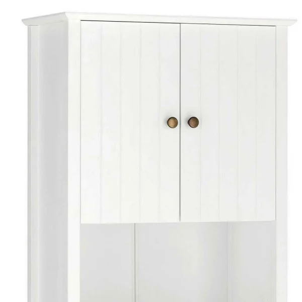 Weißer Bad Hochschrank Aus Massivholz Lackiert – Cilao 5