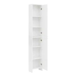 Weißer Badezimmer-Hochschrank Mit Zwei Türen – Taipunas 16