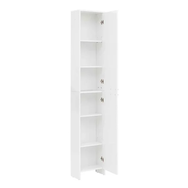 Weißer Badezimmer-Hochschrank Mit Zwei Türen – Taipunas 6