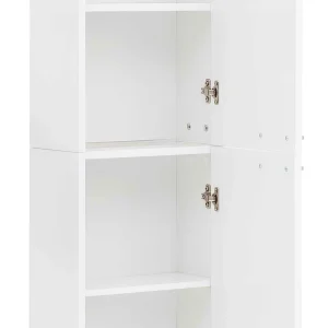 Weißer Badezimmer-Hochschrank Mit Zwei Türen – Taipunas 18