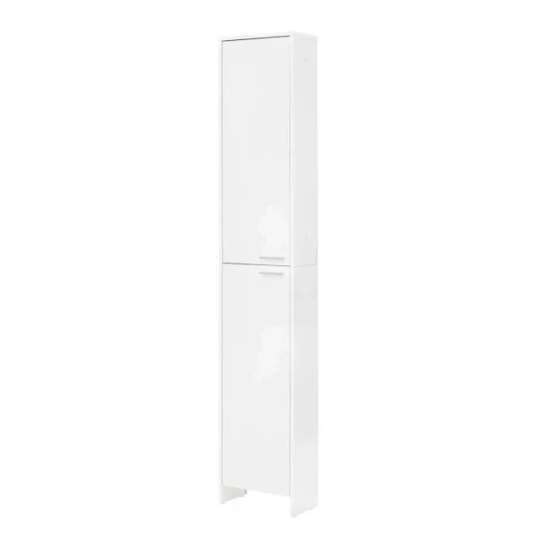 Weißer Badezimmer-Hochschrank Mit Zwei Türen – Taipunas 1