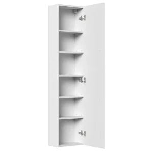 Weißer Hochglanz Badezimmerschrank Mit Tür – Nene I 11